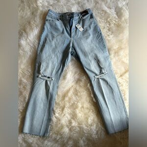 Express Light Blue Distressed Women Jeans